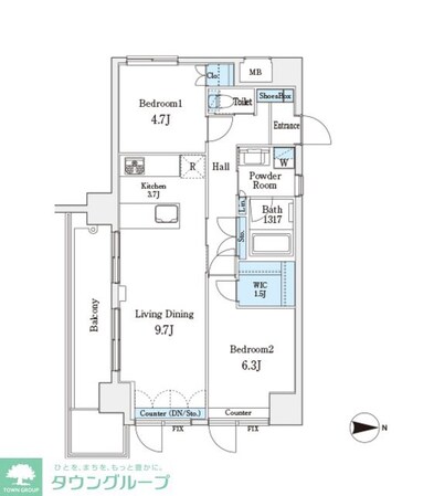 パークキューブ小岩の物件間取画像